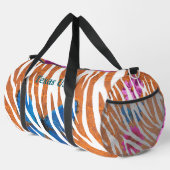 カスタムカラフルかわいらしナチュラルパターンオレンジ ダッフルバッグ (右コーナー)