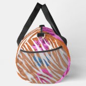 カスタムカラフルかわいらしナチュラルパターンオレンジ ダッフルバッグ (右)