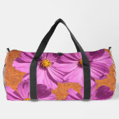 カスタムカラフルかわいらしナチュラルパターンオレンジ ダッフルバッグ (裏面)