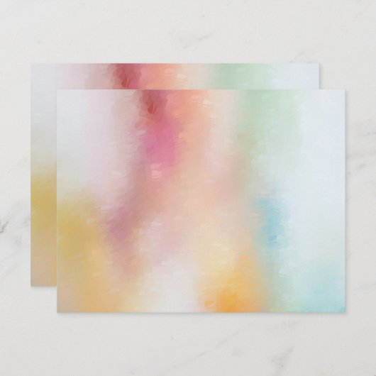 カスタムカラフルエレガント抽象芸術空白のー ノートカード (正面/裏面)