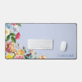 カスタムカラフルガーデンワイルドフラワーフローラブーケ デスクマット (キーボード&マウス)