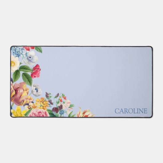 カスタムカラフルガーデンワイルドフラワーフローラブーケ デスクマット (正面)