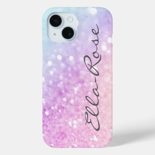 カスタムカラフルグリッターエレガント Case-Mate iPhoneケース (裏面)