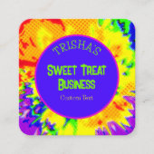 カスタムカラフルスイーツキャンディービジネスプロモーション スクエア名刺 (正面)