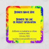 カスタムカラフルスイーツキャンディービジネスプロモーション スクエア名刺 (裏面)