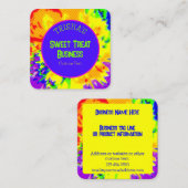 カスタムカラフルスイーツキャンディービジネスプロモーション スクエア名刺 (正面/裏面)