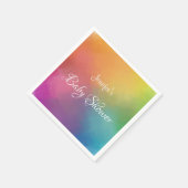 カスタムカラフルタイポグラフィモダン スタンダードカクテルナプキン (角)