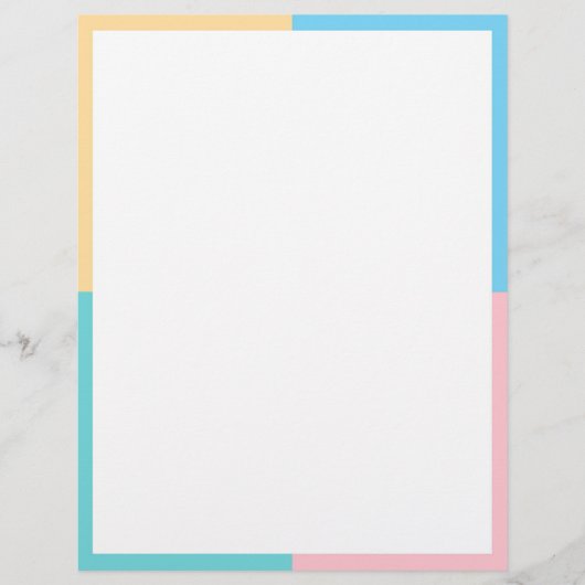 カスタムカラフルテンプレートピンクイエローブルー レターヘッド (正面)