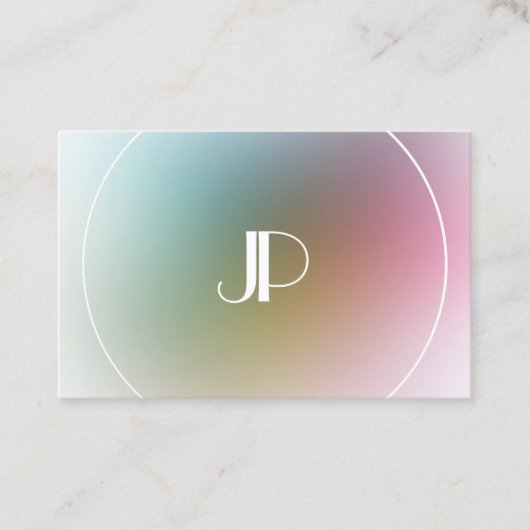 カスタムカラフルテンプレートモダンエレガントグラム 名刺 (正面)