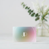 カスタムカラフルテンプレートモダンエレガントグラム 名刺 (スタンド正面)