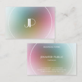 カスタムカラフルテンプレートモダンエレガントグラム 名刺 (正面/裏面)