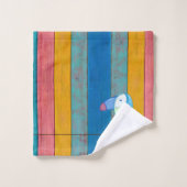 カスタムカラフルトゥカンビーチ素朴ウッド バスタオルセット (ウォッシュタオル)