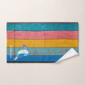 カスタムカラフルトゥカンビーチ素朴ウッド バスタオルセット (ハンドタオル)