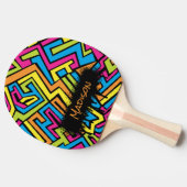 カスタムカラフルネオングラフィティテーブルテニス 卓球ラケット (横)