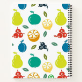 カスタムカラフルフルーツ誕生日 ノートブック (裏面)