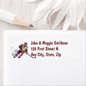 カスタムカラフルホッケー選手スポーツ ラベル (インサイチュ)