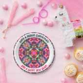 カスタムカラフルメリーモダンパーティー ペーパープレート (パーティー)