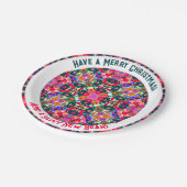 カスタムカラフルメリーモダンパーティー ペーパープレート (アングル)