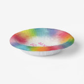 カスタムカラフルモダンテンプレートハッピーバースデー ペーパーボウル (傾斜あり)