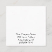 カスタムカラフルモダンフローラスモールイヤリングカード 予約カード (裏面)