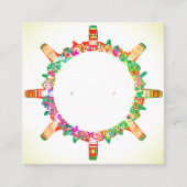 カスタムカラフルモダンフローラスモールイヤリングカード 予約カード (正面)