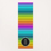 カスタムカラフルモダンレインボーストライプ ヨガマット (正面)