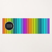 カスタムカラフルモダンレインボーストライプ ヨガマット (正面(横))