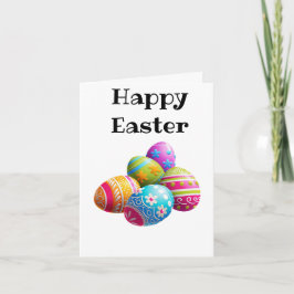 カスタムカラフルモダン卵ハッピーイースター シーズンカード