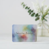 カスタムカラフルモダン抽象芸術エレガントテンプレート 名刺 (スタンド正面)