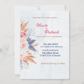 カスタムカラフルワイルドフラワー結婚式招待状 招待状 (正面)