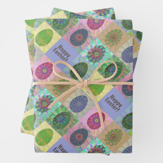 カスタムカラフル卵抽象芸術パター ラッピングペーパーシート (インサイチュ)