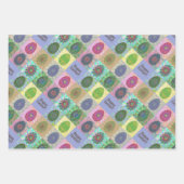 カスタムカラフル卵抽象芸術パター ラッピングペーパーシート (正面)