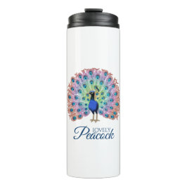 カスタムカラフル孔雀 タンブラー