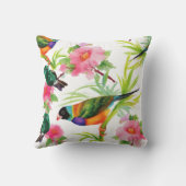 カスタムカラフル小鳥角枕 クッション (裏面)