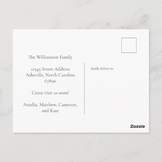 カスタムカラフル引っ越しました新しいホームアドレス ポストカード (裏面)