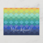 カスタムカラフル引っ越しました新しいホームアドレス ポストカード (正面)