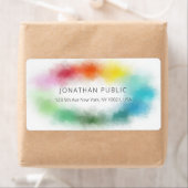 カスタムカラフル抽象芸術エレガントテンプレートモダン ラベル (インサイチュ)