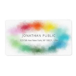 カスタムカラフル抽象芸術エレガントテンプレートモダン ラベル