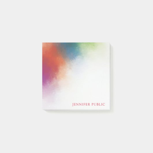 カスタムカラフル抽象芸術テンプレートトレンディー ポストイット (正面)