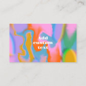 カスタムカラフル抽象芸術ピンクかわいい名刺 名刺 (裏面)