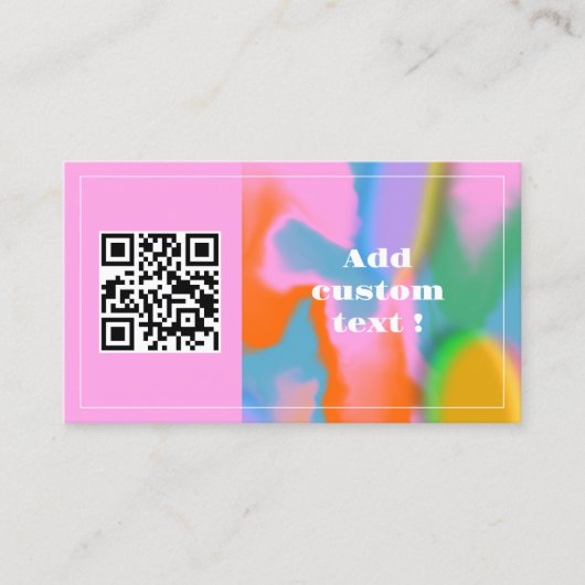 カスタムカラフル抽象芸術ピンクかわいい名刺 名刺 (正面)