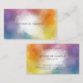 カスタムカラフル抽象芸術モダンエレガントテンプレート 名刺 (正面/裏面)