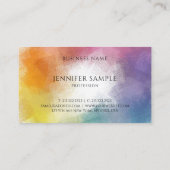 カスタムカラフル抽象芸術モダンエレガントテンプレート 名刺 (裏面)