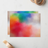 カスタムカラフル抽象芸術空白のエレガントテンプレート ノートカード (正面/裏面インサイチュ)
