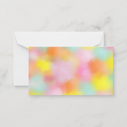 カスタムカラフル抽象芸術空白のテンプレートエレガント ノートカード (正面)