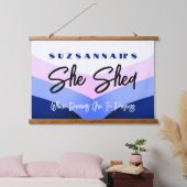 カスタムカラフル水の色のシェブロン 吊り下げ型タペストリー (寝室)