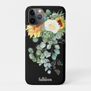 カスタムカラフル水彩花 iPhone 11 PROケース