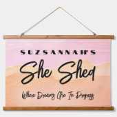 カスタムカラフル水色背景の壁 吊り下げ型タペストリー (正面)