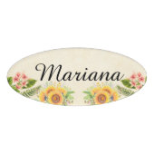 カスタムカラフル花枠 名札 (正面)