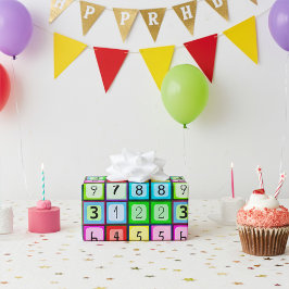 カスタムカラフルAlphabet，数値子供へ誕生日 ラッピングペーパー